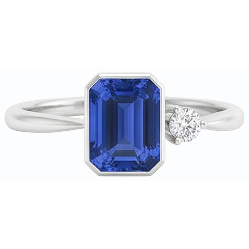 echter baguette diamant 1.75Karat ring Seitenansicht