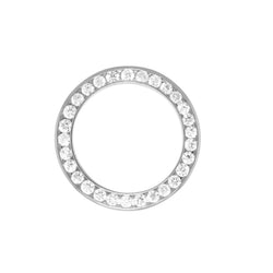Runde 31-mm-Lünette mit Diamanten für Damenuhren von Rolex, 31 mm, Modell 278240, 18 Karat Weißgold