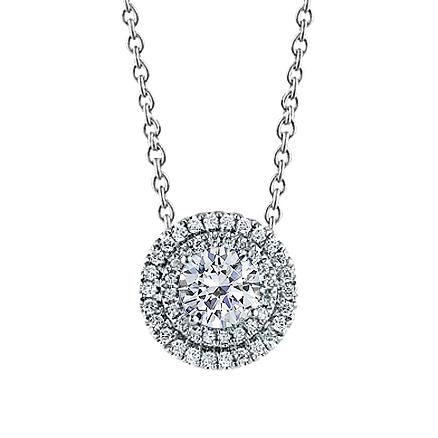 echter round diamant 1.47Karat anhänger Vorderansicht