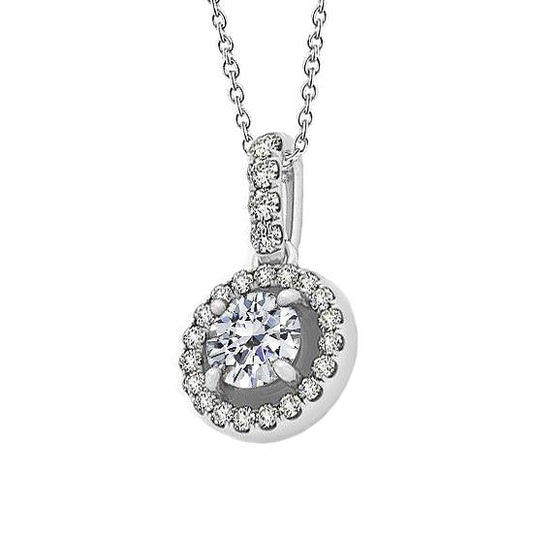 echter round diamant 1.50Karat anhänger Vorderansicht