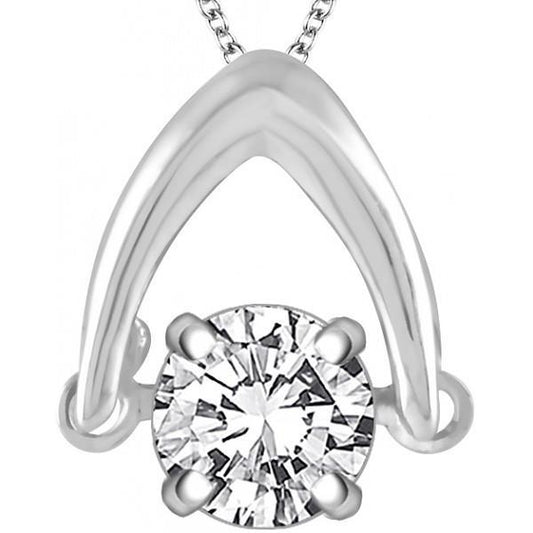 echter round diamant 2.75Karat anhänger Vorderansicht