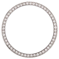 Runde, individuelle Diamantlünette passend für alle Rolex Date-Uhrenmodelle, 34 mm, 3 Kt.