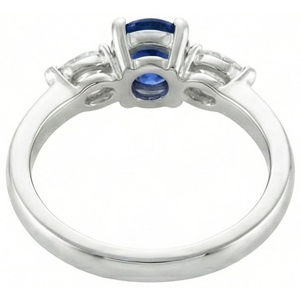 echter marquise saphir 2.50Karat ring Draufsicht