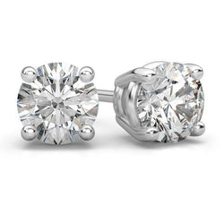 Runden Natürliche DiamantStud Earrings 4 Carats Women Gold Jewelry