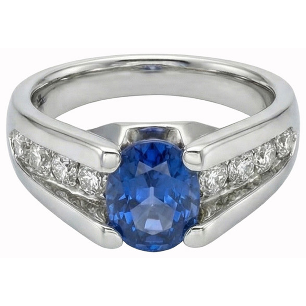 echter round diamant 2.50Karat ring Vorderansicht