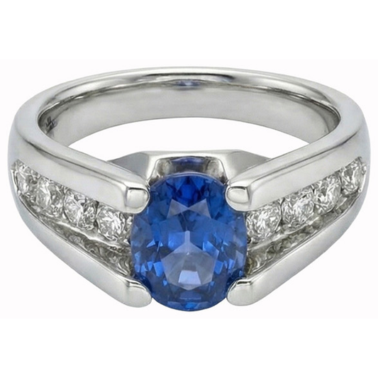 echter round diamant 2.50Karat ring Vorderansicht