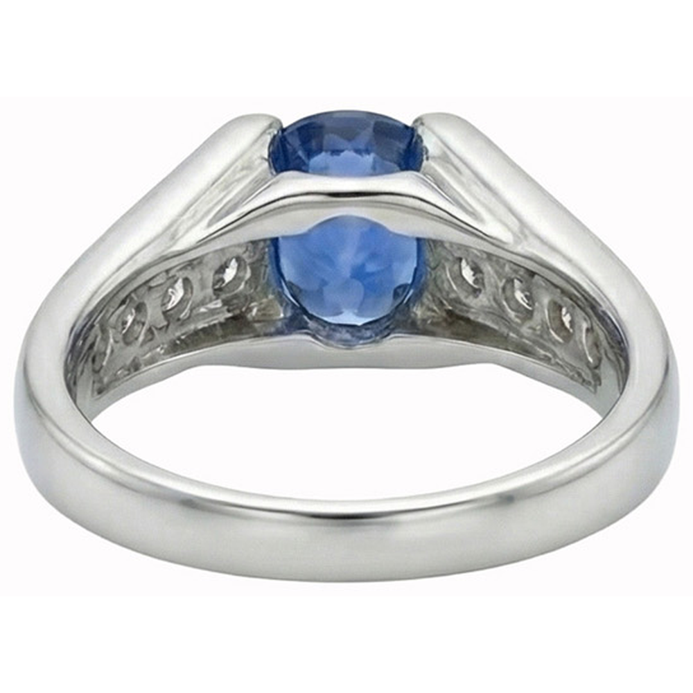 echter round diamant 2.50Karat ring Draufsicht