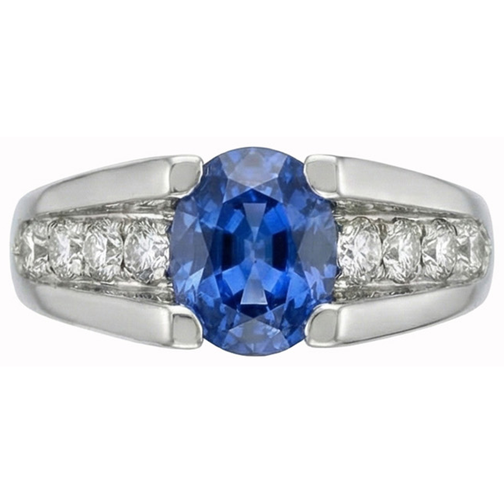 echter round diamant 2.50Karat ring Seitenansicht