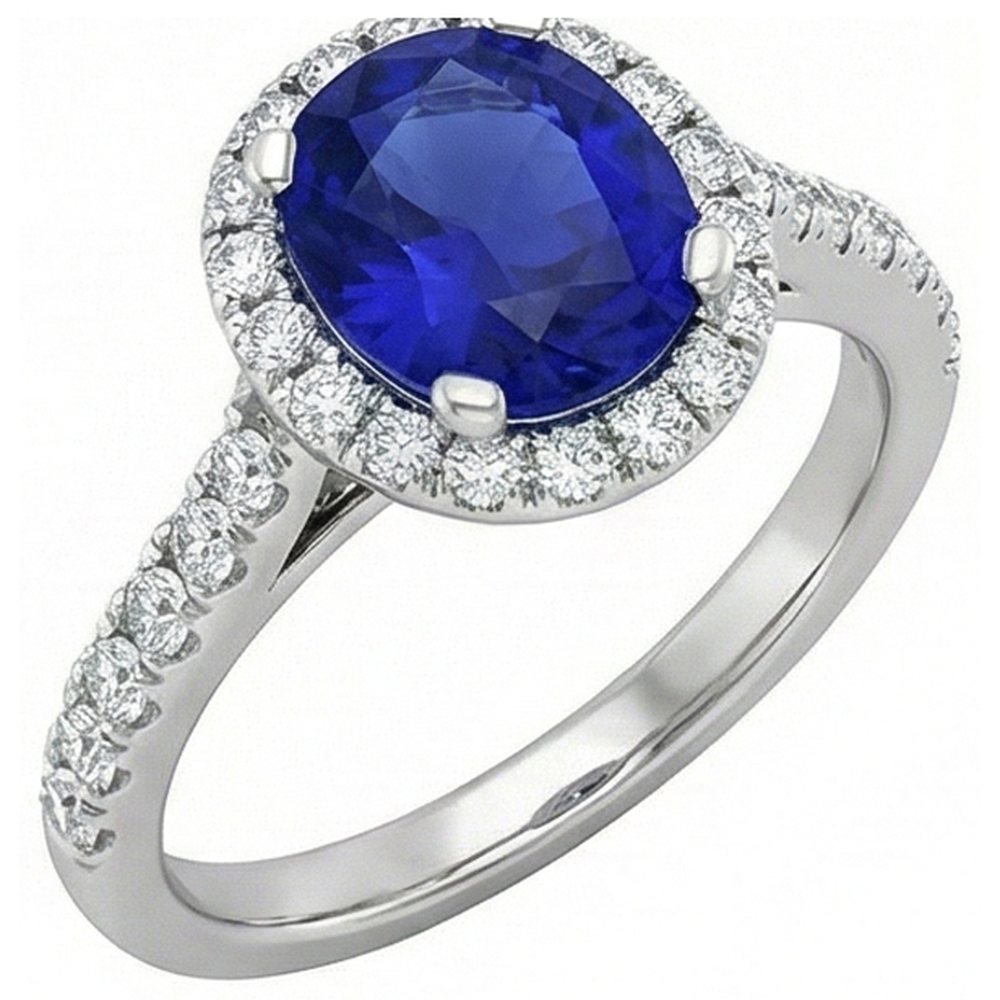 echter round diamant 2.50Karat ring Vorderansicht