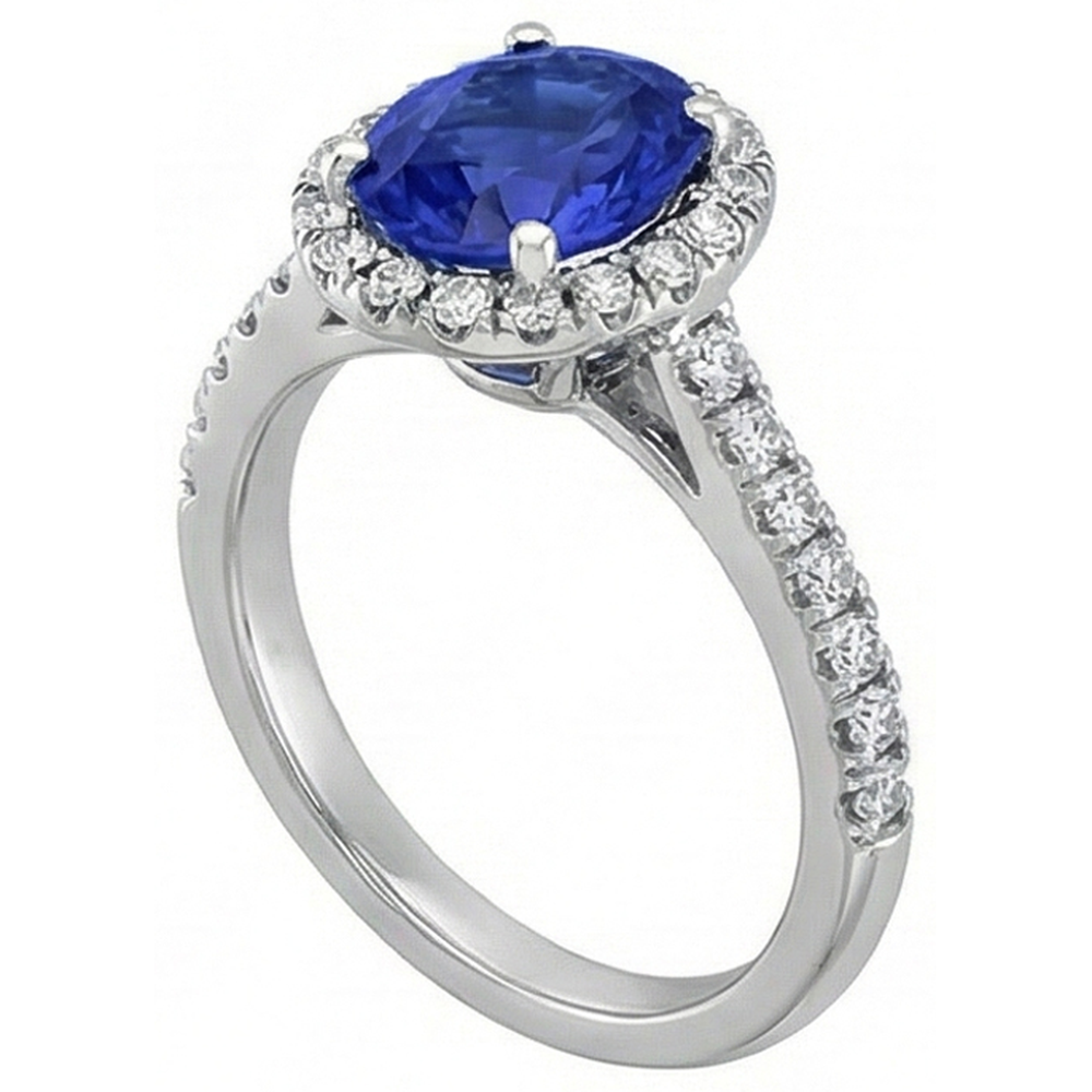 echter round diamant 2.50Karat ring Detailansicht