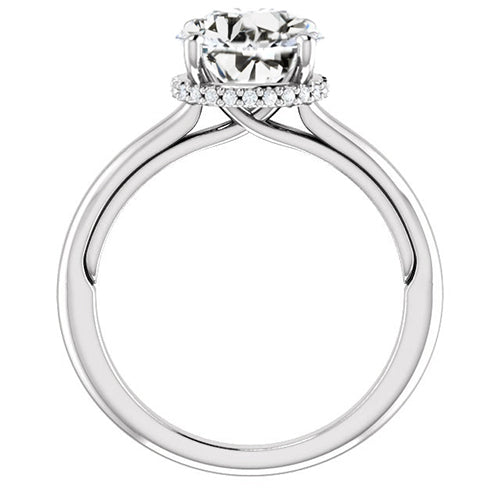 echter round diamant 6.50Karat ring auf Weiß