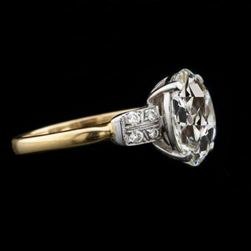 echter round diamant 5Karat ring Seitenansicht