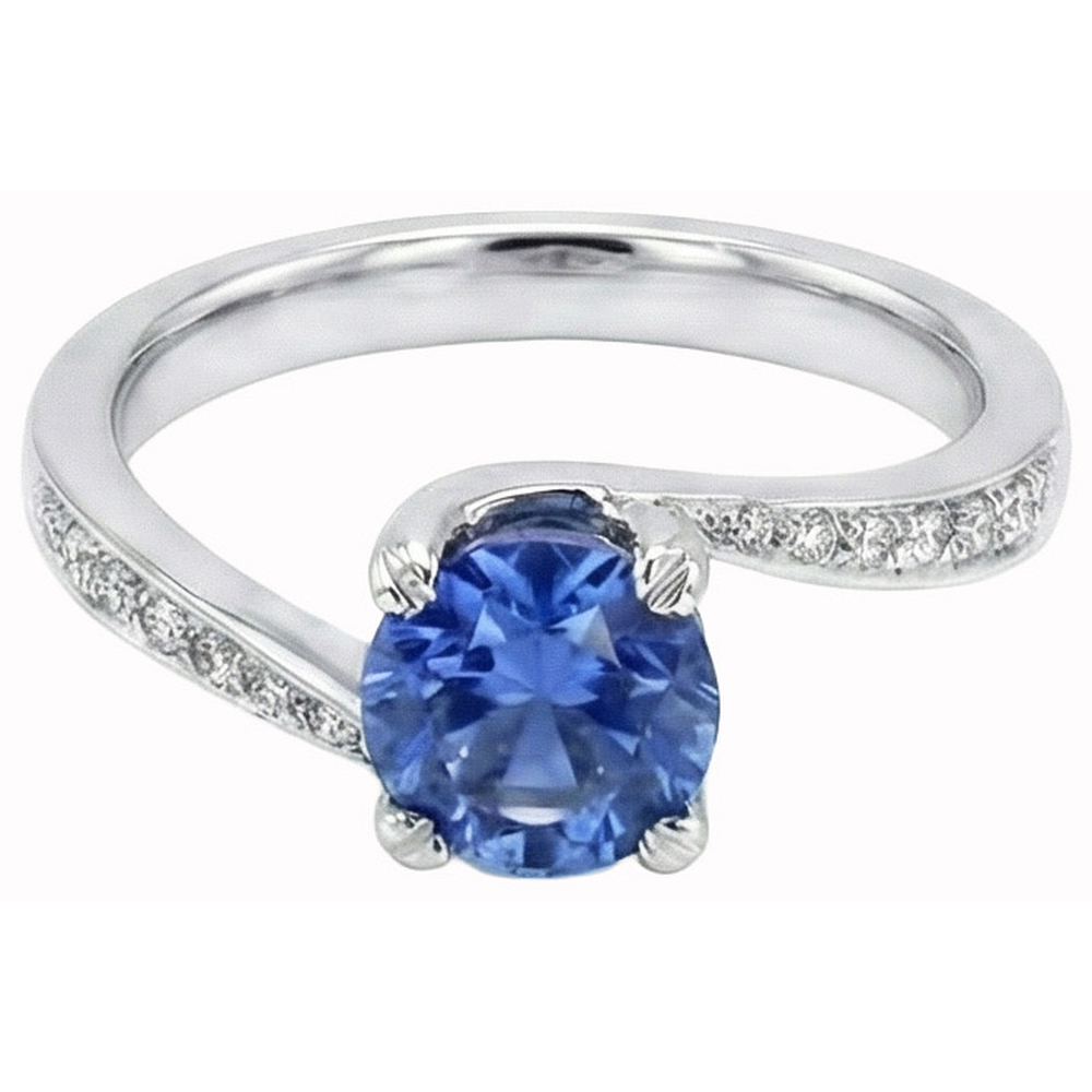 echter round diamant 2.50Karat ring Vorderansicht