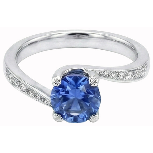 echter round diamant 2.50Karat ring Vorderansicht