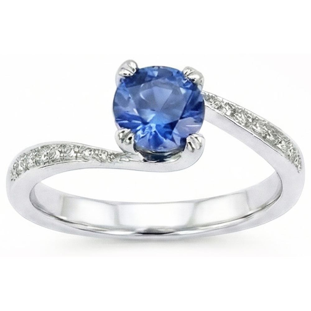 echter round diamant 2.50Karat ring Draufsicht