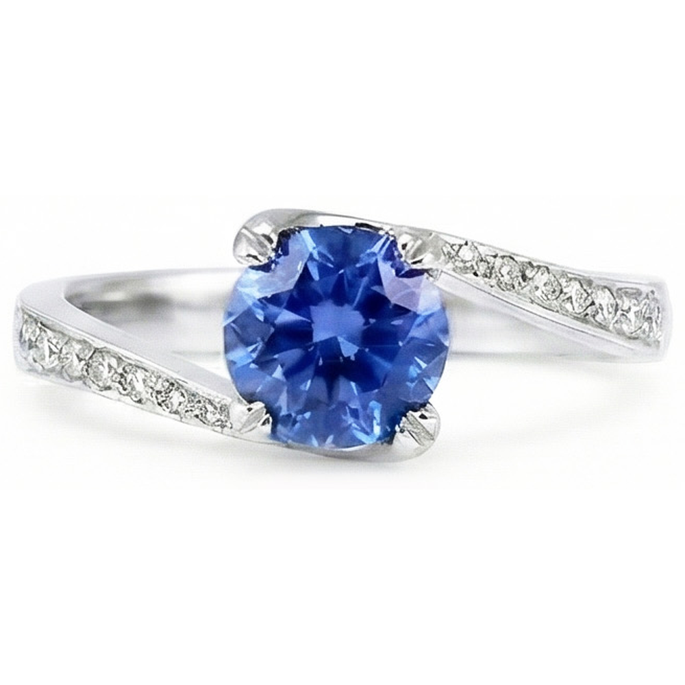 echter round diamant 2.50Karat ring Seitenansicht