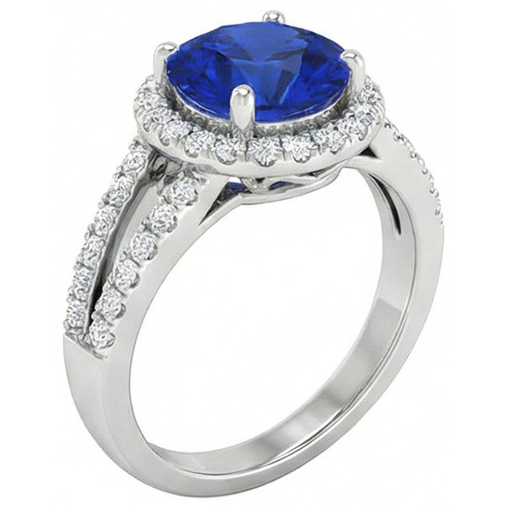 echter round diamant 4.15Karat ring Detailansicht