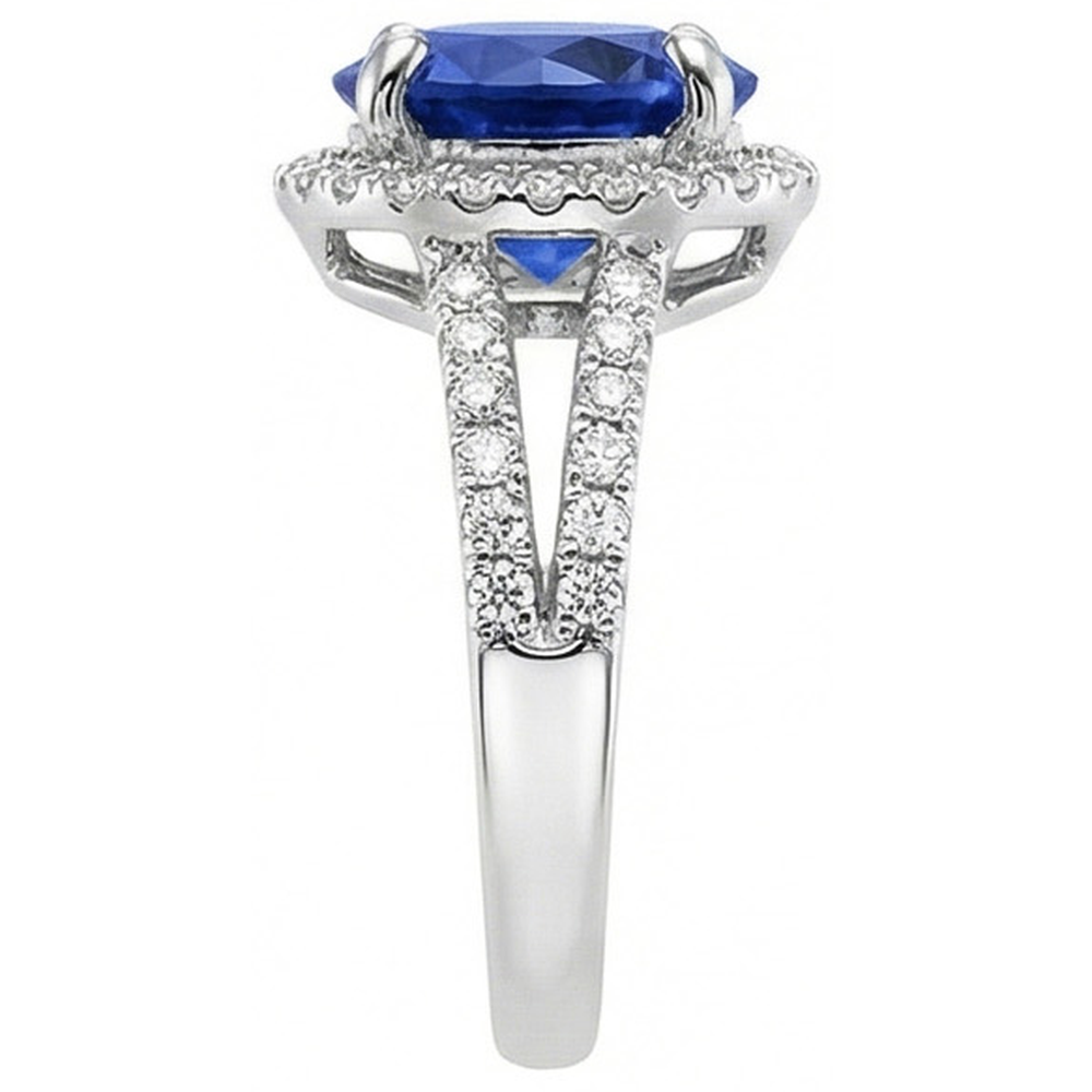echter round diamant 4.15Karat ring Draufsicht