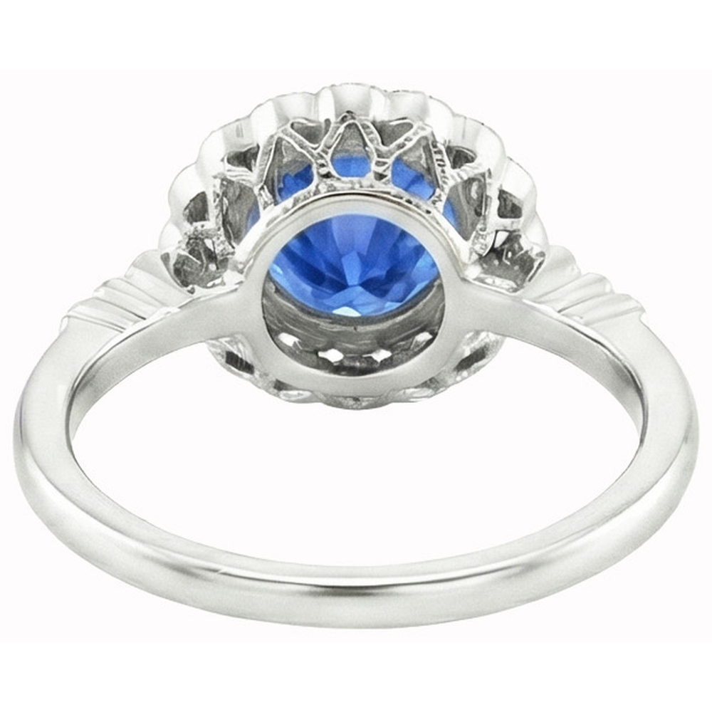 echter round diamant 3.80Karat ring auf Weiß