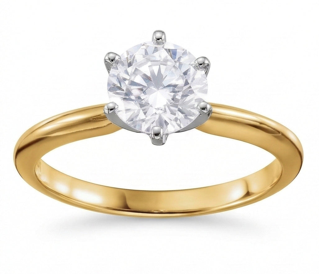 echter round diamant 3.52Karat ring Seitenansicht