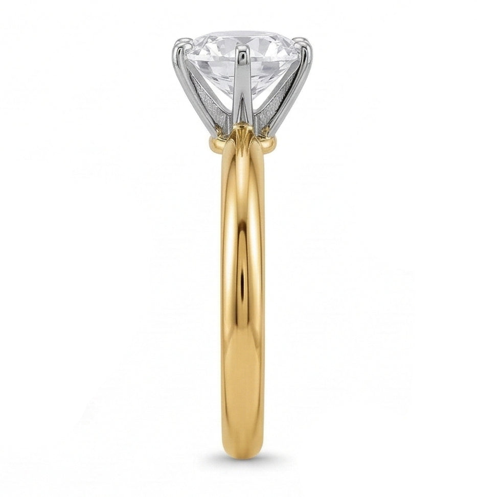 echter round diamant 3.52Karat ring Detailansicht