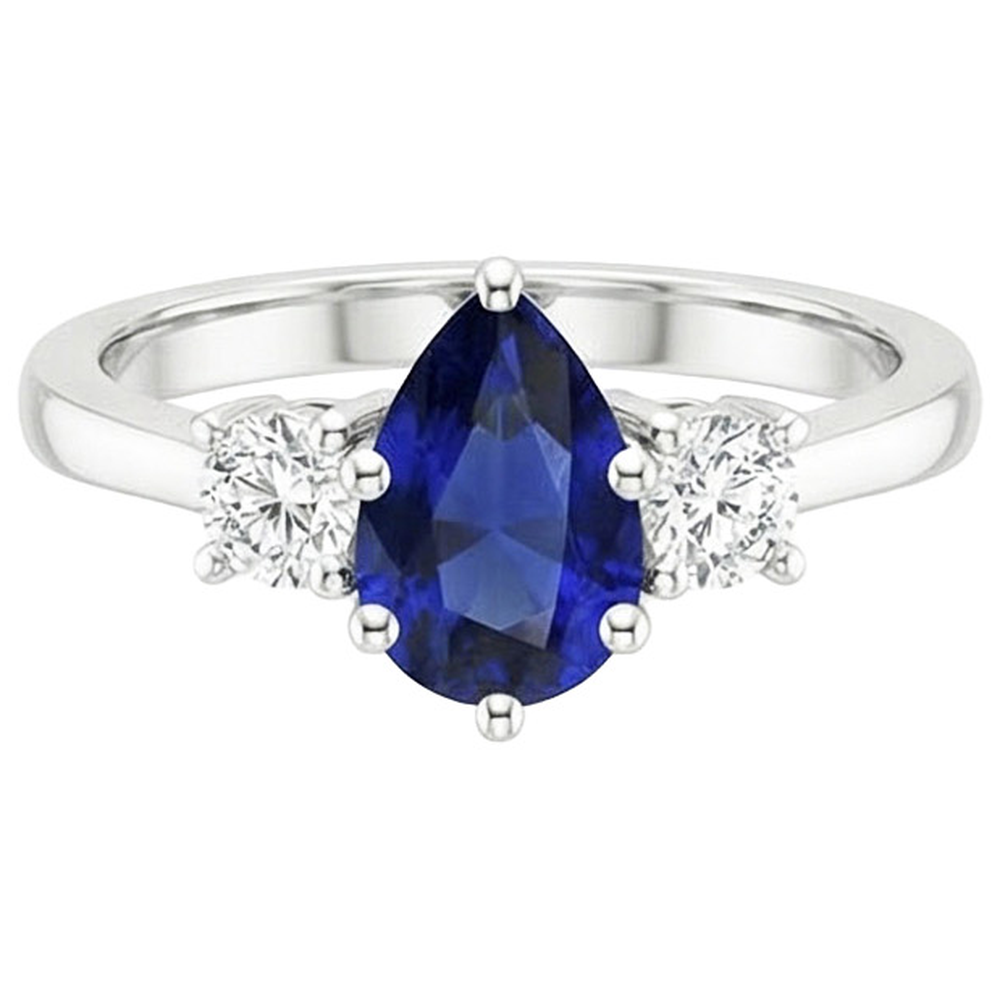 echter round diamant 3Karat ring Profilansicht