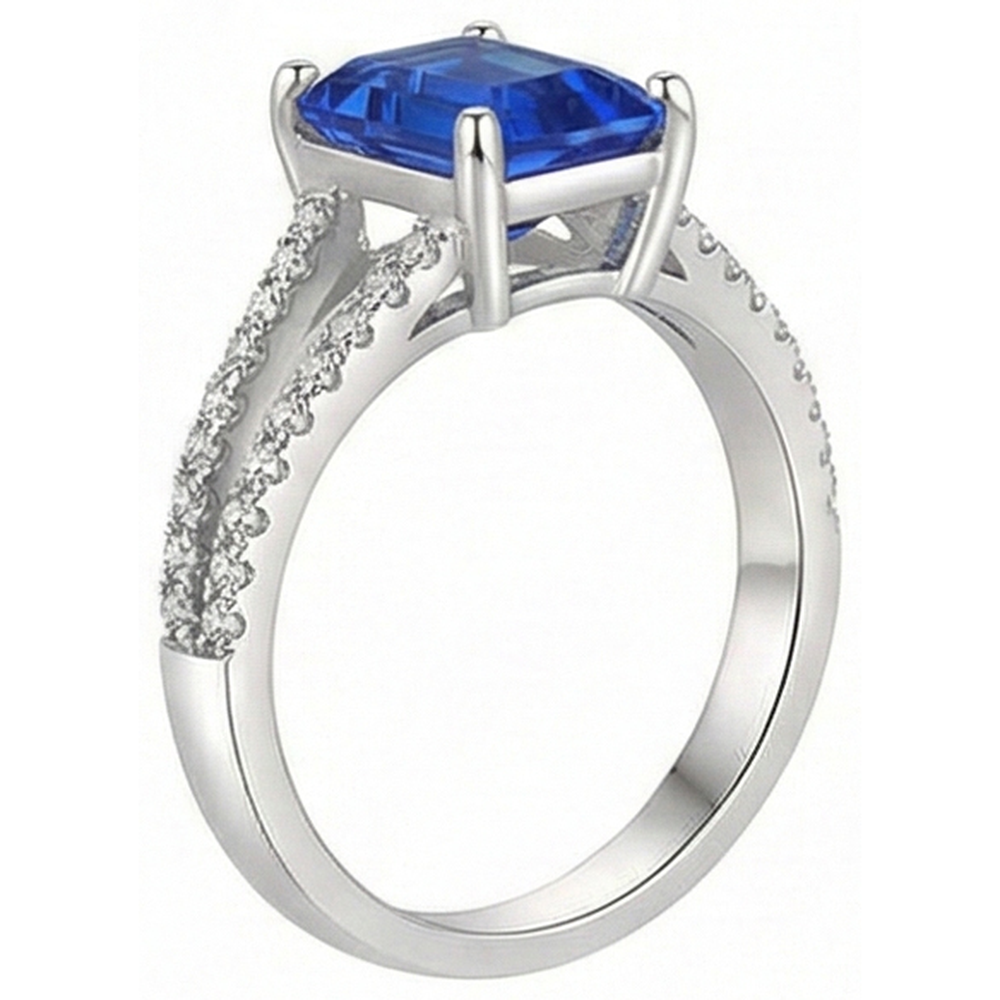 echter baguette diamant 2.50Karat ring Seitenansicht