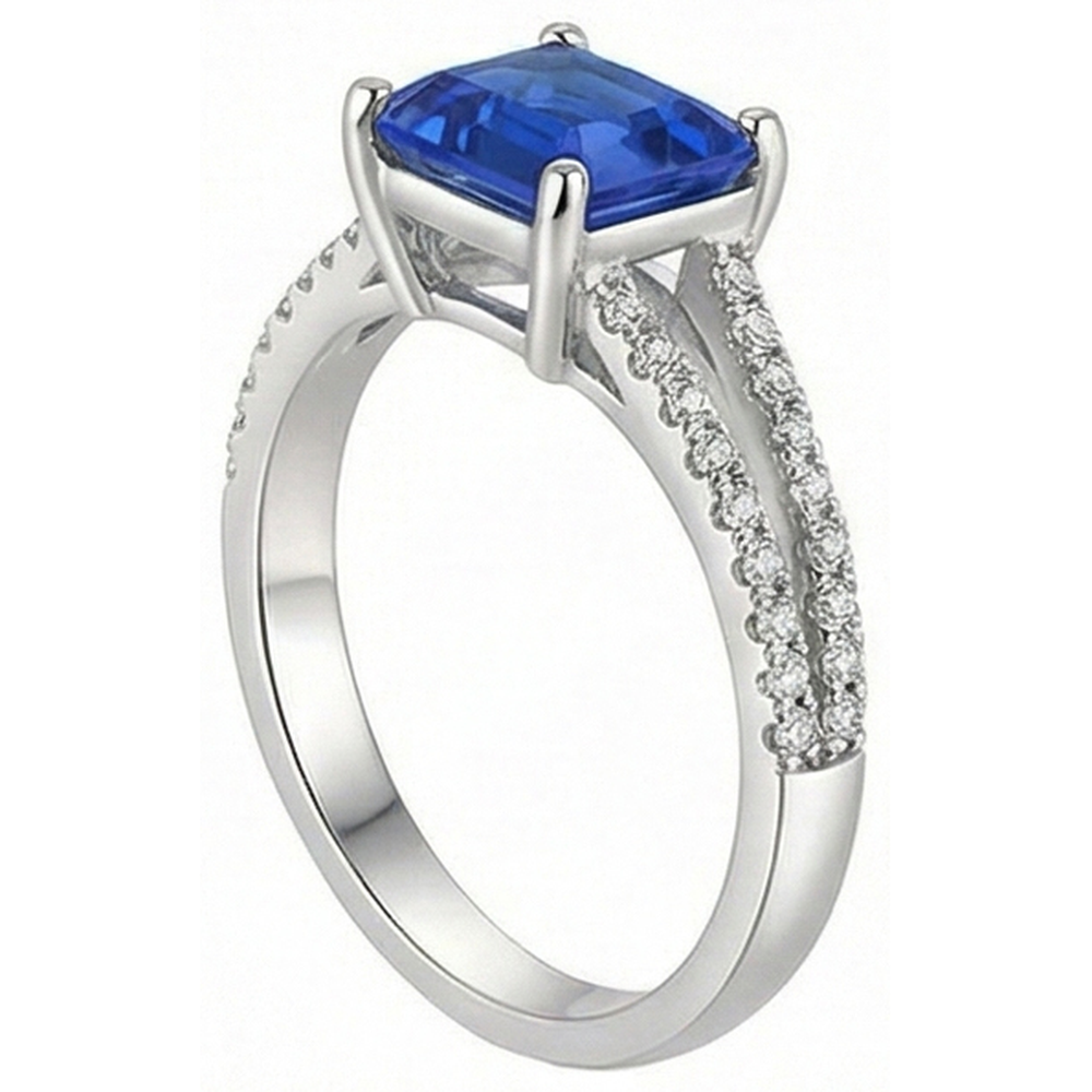 echter baguette diamant 2.50Karat ring Detailansicht