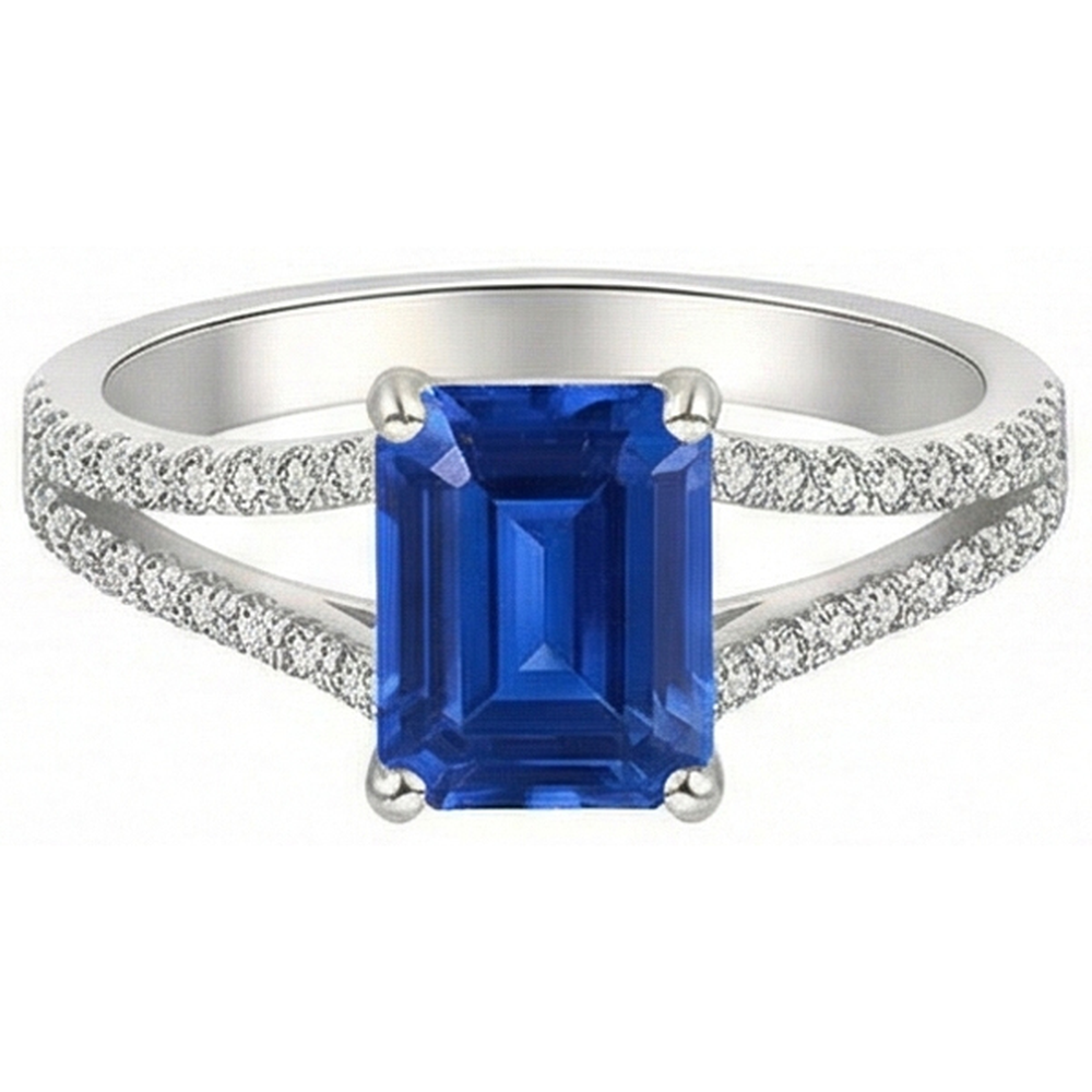 echter baguette diamant 2.50Karat ring Vorderansicht