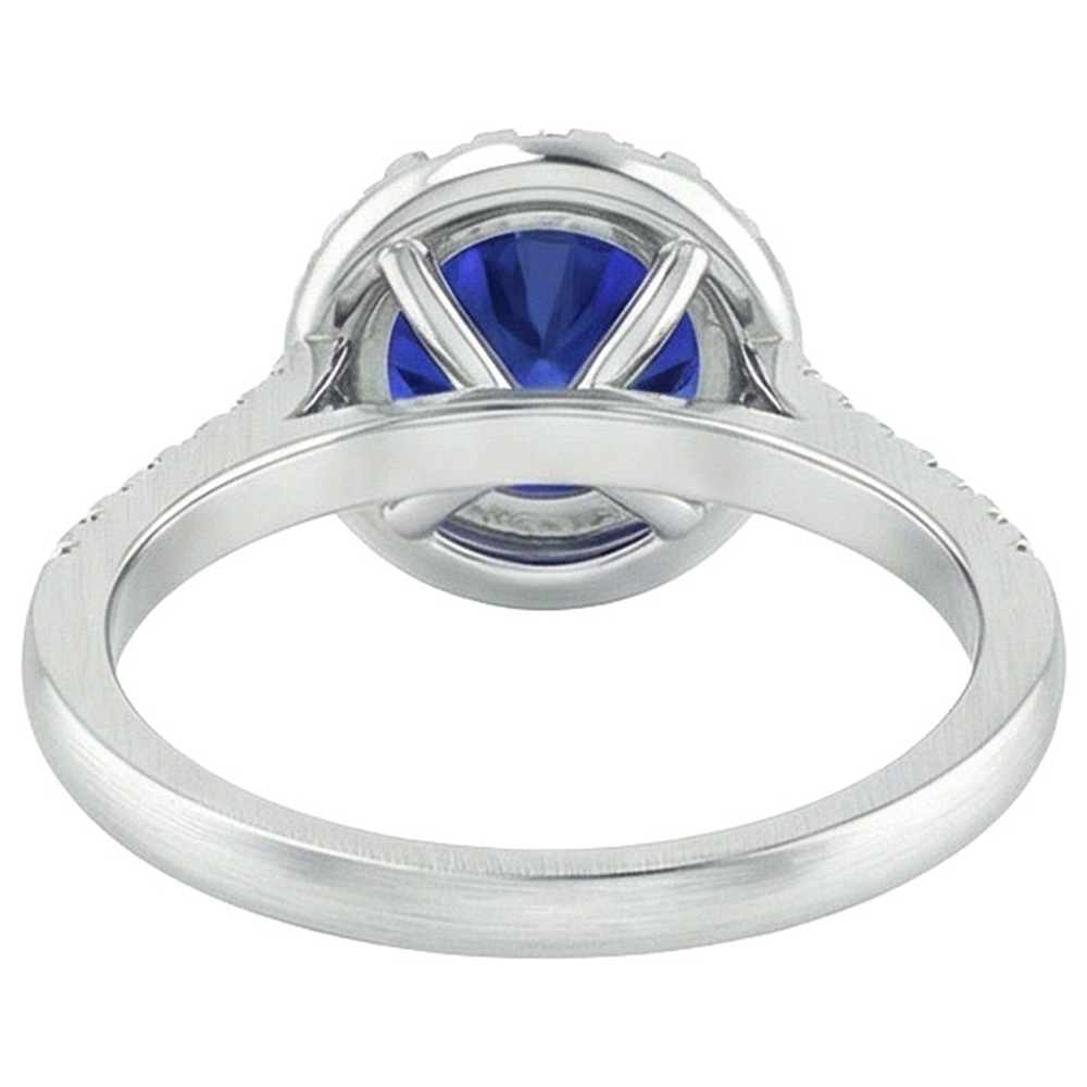 echter round diamant 2.50Karat ring auf Weiß