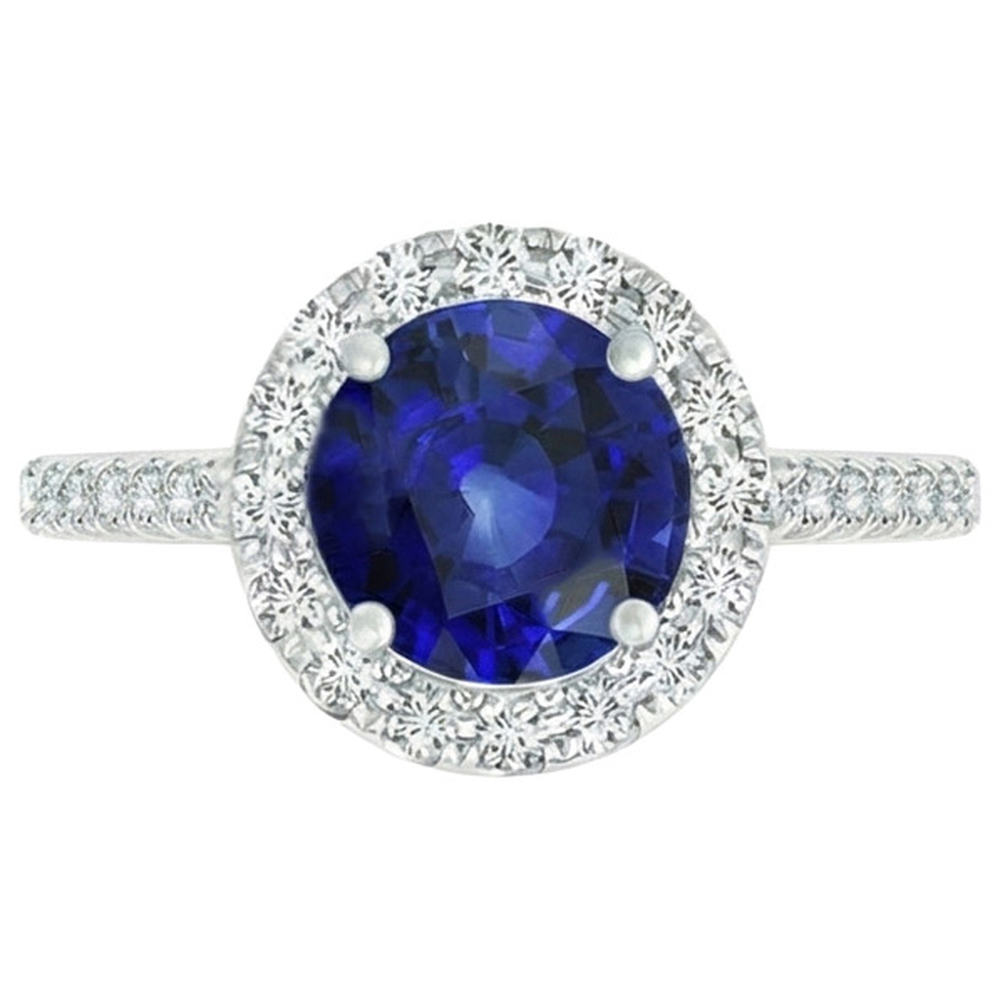 echter round diamant 2.50Karat ring Seitenansicht