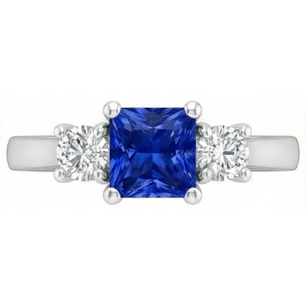 echter round diamant 1.25Karat ring Draufsicht