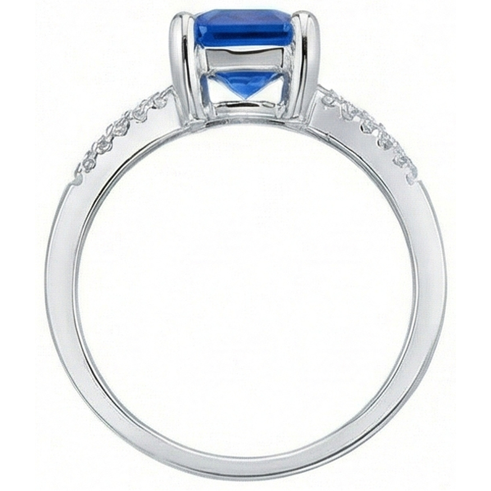 echter baguette diamant 2Karat ring Profilansicht