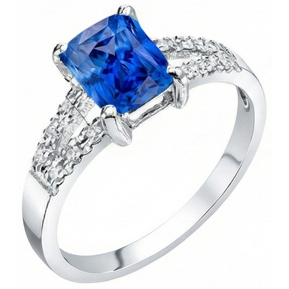 echter baguette diamant 2Karat ring Detailansicht
