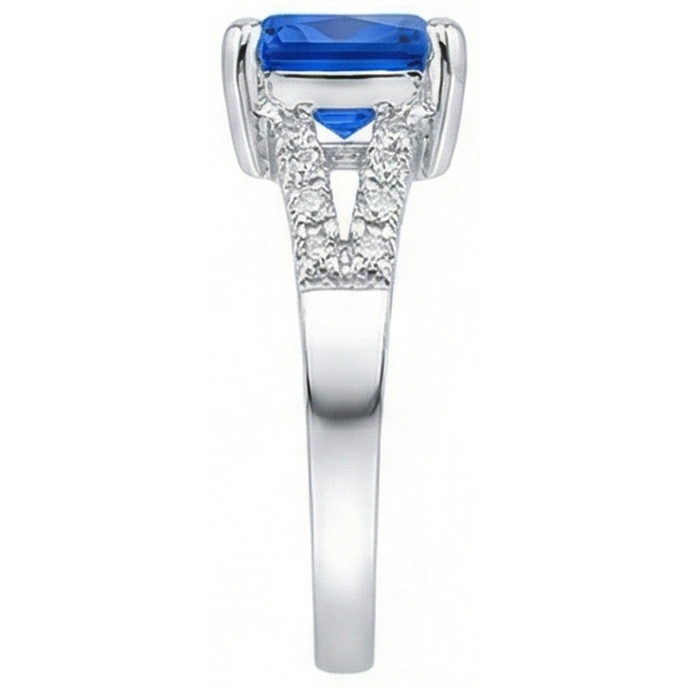 echter baguette diamant 2Karat ring Draufsicht