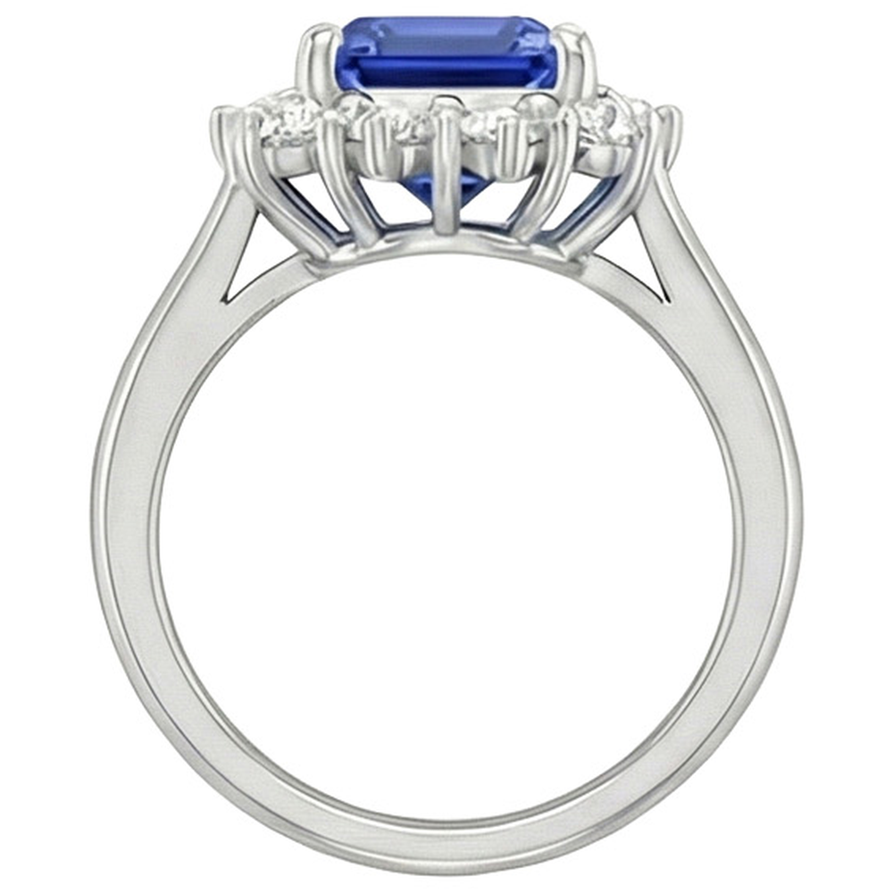 echter round diamant 4.50Karat ring auf Weiß