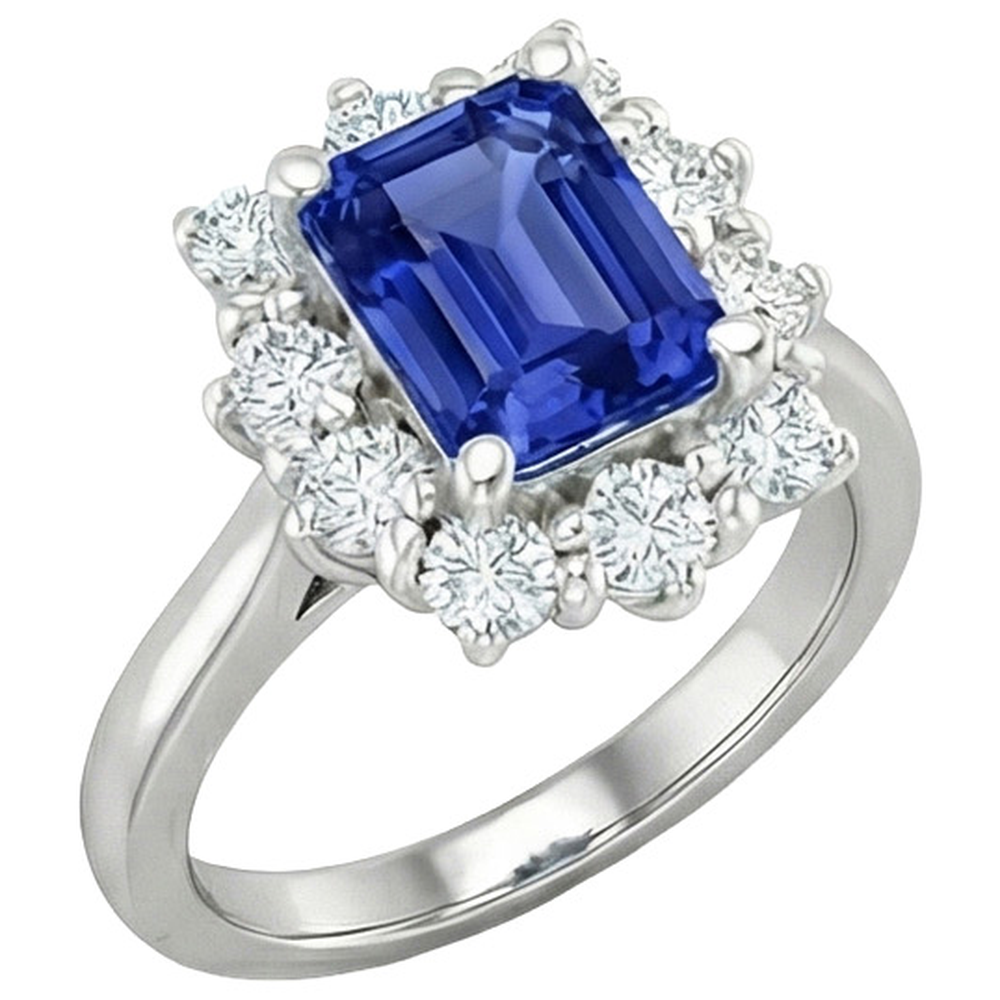 echter round diamant 4.50Karat ring Seitenansicht
