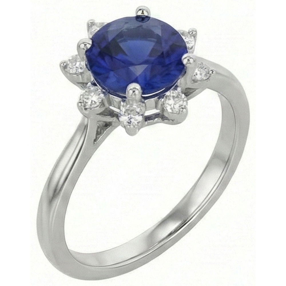 echter round diamant 3Karat ring Detailansicht