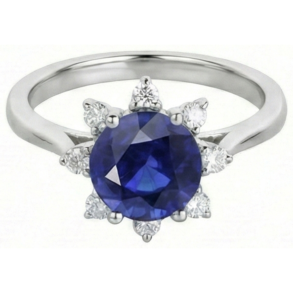echter round diamant 3Karat ring Vorderansicht