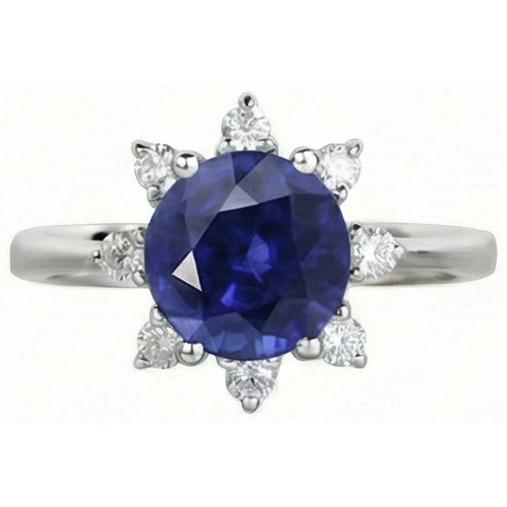 echter round diamant 3Karat ring Seitenansicht