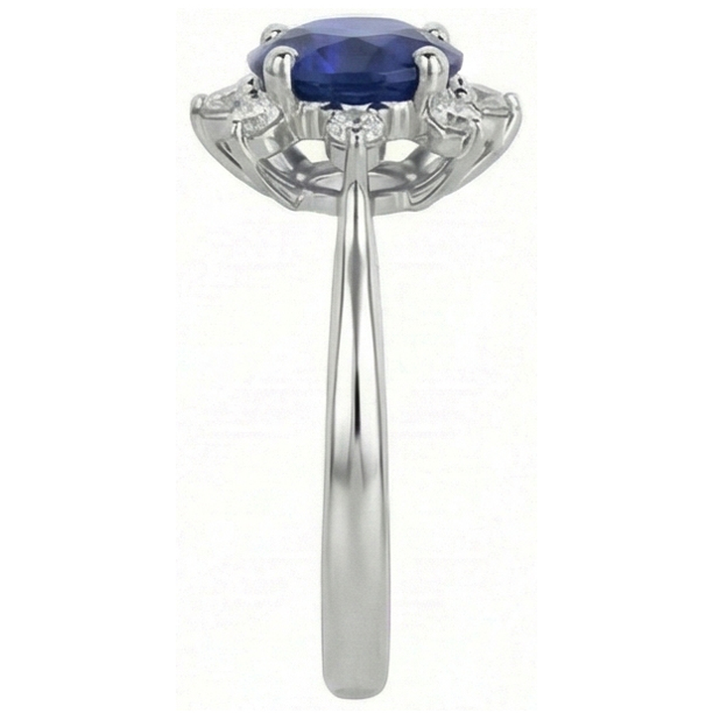 echter round diamant 3Karat ring Profilansicht