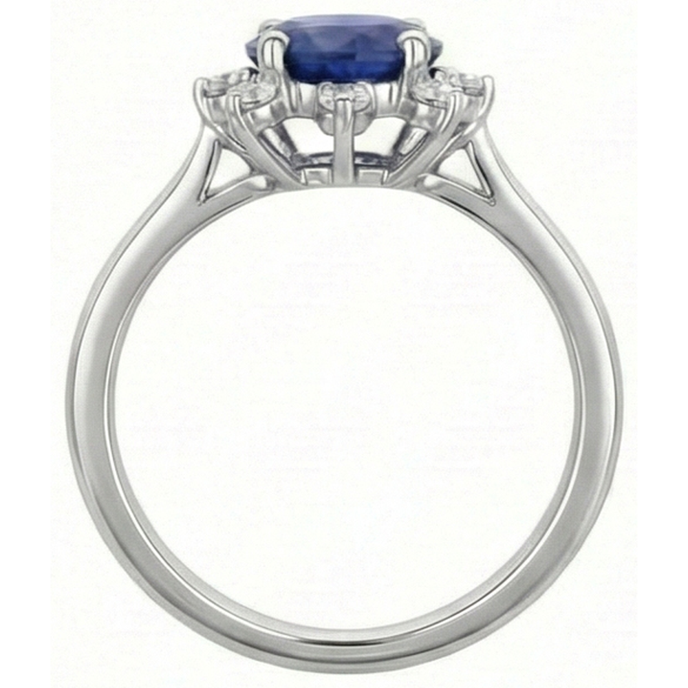 echter round diamant 3Karat ring Draufsicht
