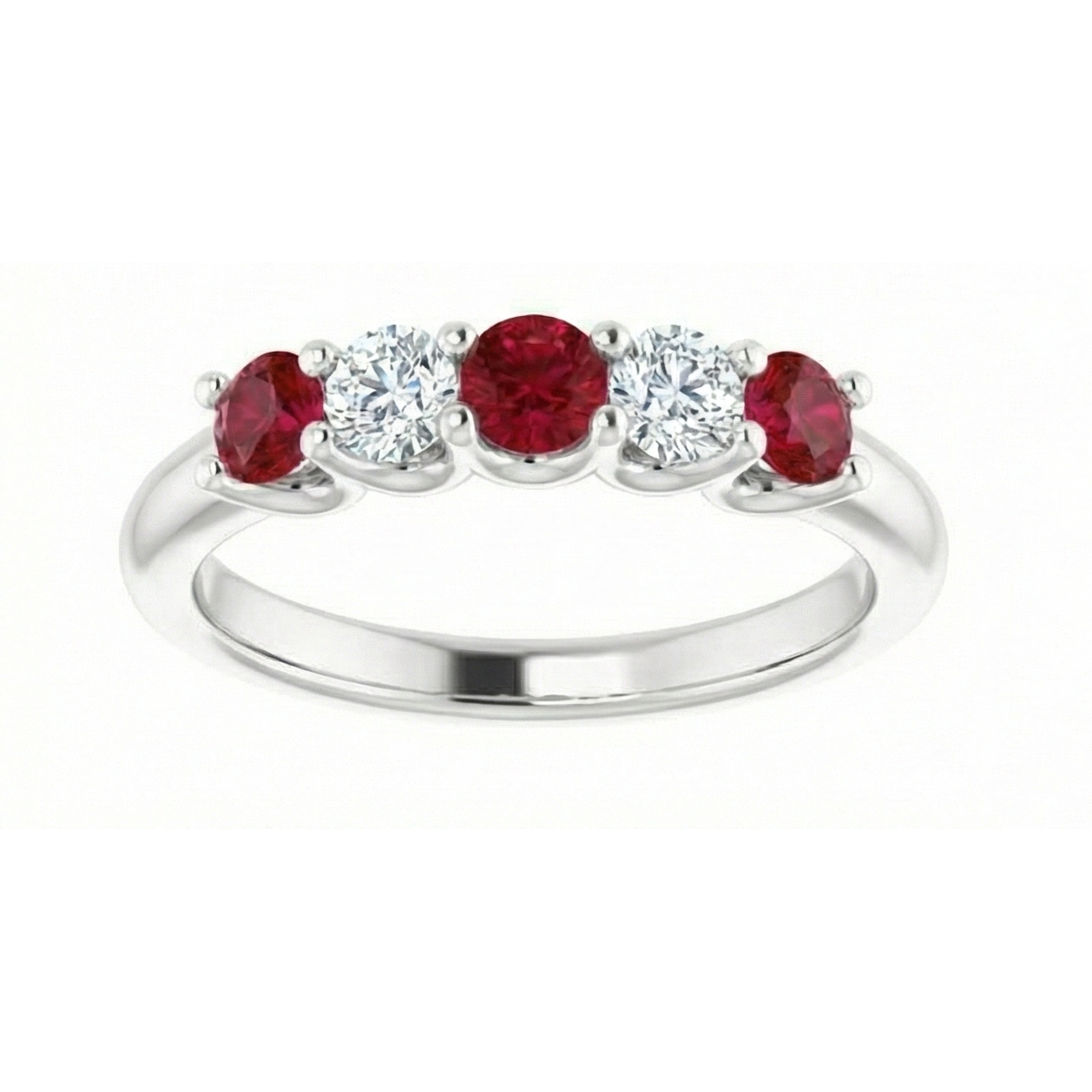 echter round rubin 2Karat ring Seitenansicht