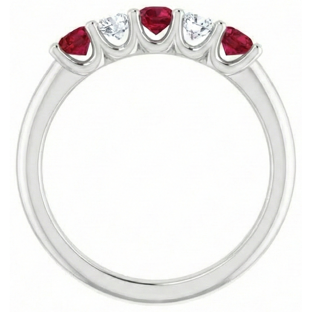 echter round rubin 2Karat ring Detailansicht