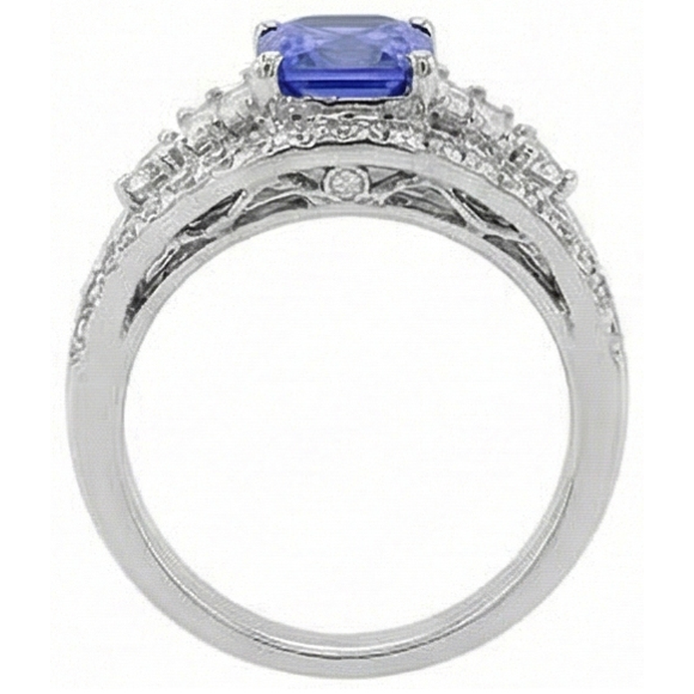 echter baguette diamant 2.50Karat ring Profilansicht