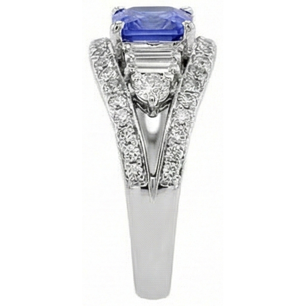 echter baguette diamant 2.50Karat ring Draufsicht