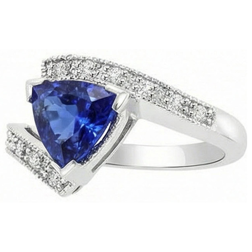 echter trillion diamant 3Karat ring Draufsicht
