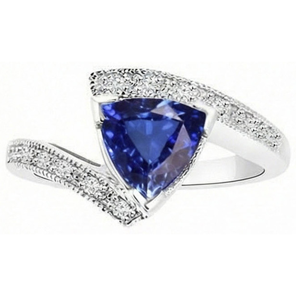 echter trillion diamant 3Karat ring Profilansicht