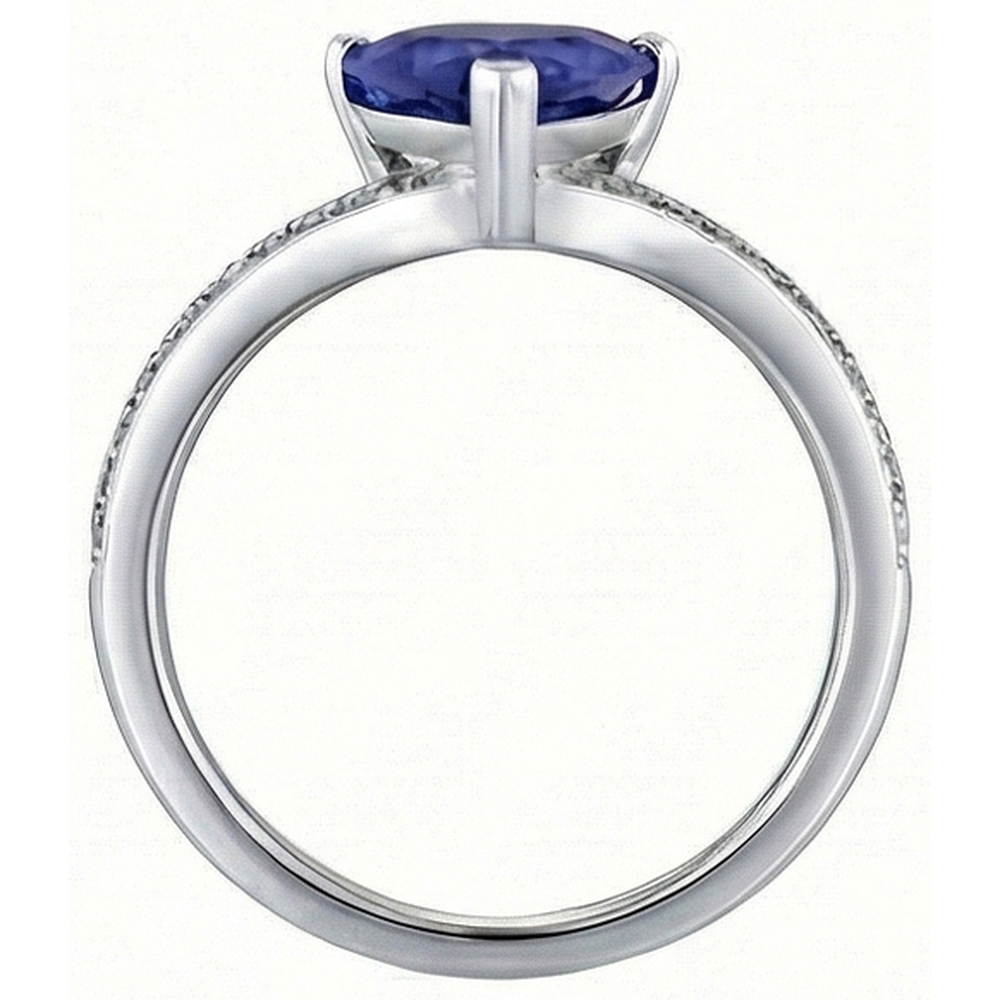 echter trillion diamant 2.50Karat ring Profilansicht