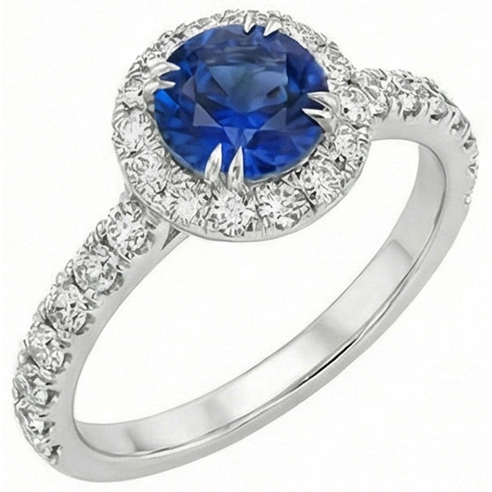 echter round diamant 3.50Karat ring Seitenansicht